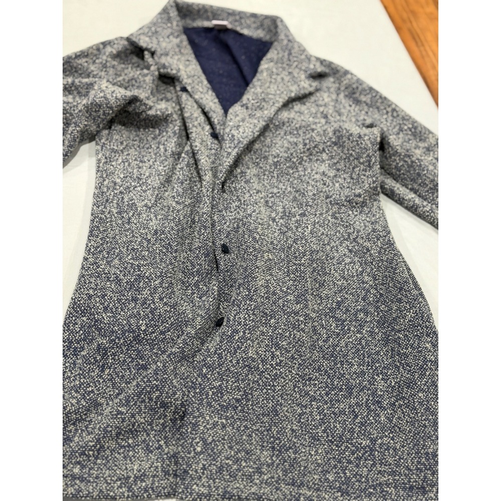 Dark Academia Womens Modern Soul Knit Cardigan Jacket L Navy White